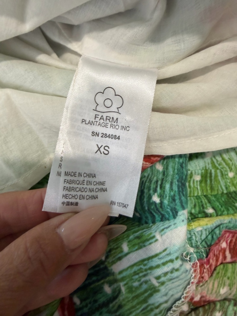 Farm Rio Forest Palm Midi Dress XS - Picture 10 of 11